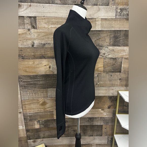 Prana Black Mock Neck Long Sleeve Top - Picture 4 of 5